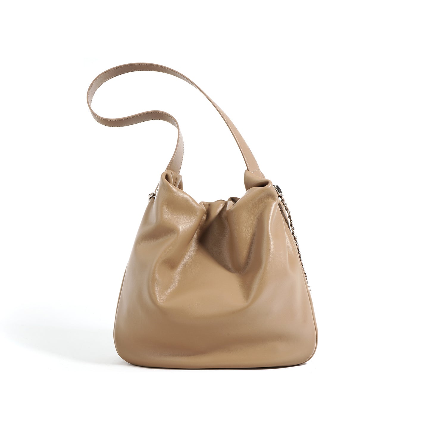 First Layer Cowhide Female Simple Underarm Shoulder Bags