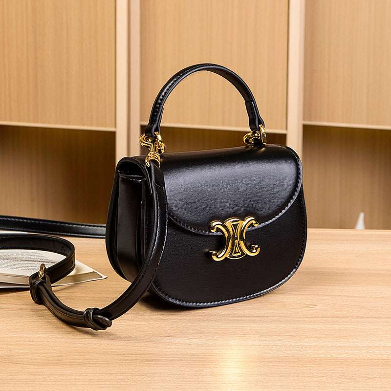 Women's Spring Arc Niche Saddle Retro One Handbags