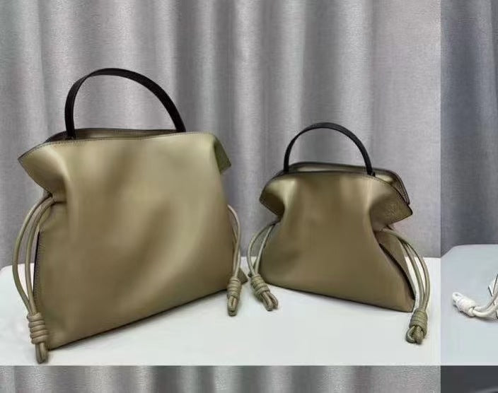 Women's High-grade Portable Lucky Drawstring Soft Leather Crossbody Bags