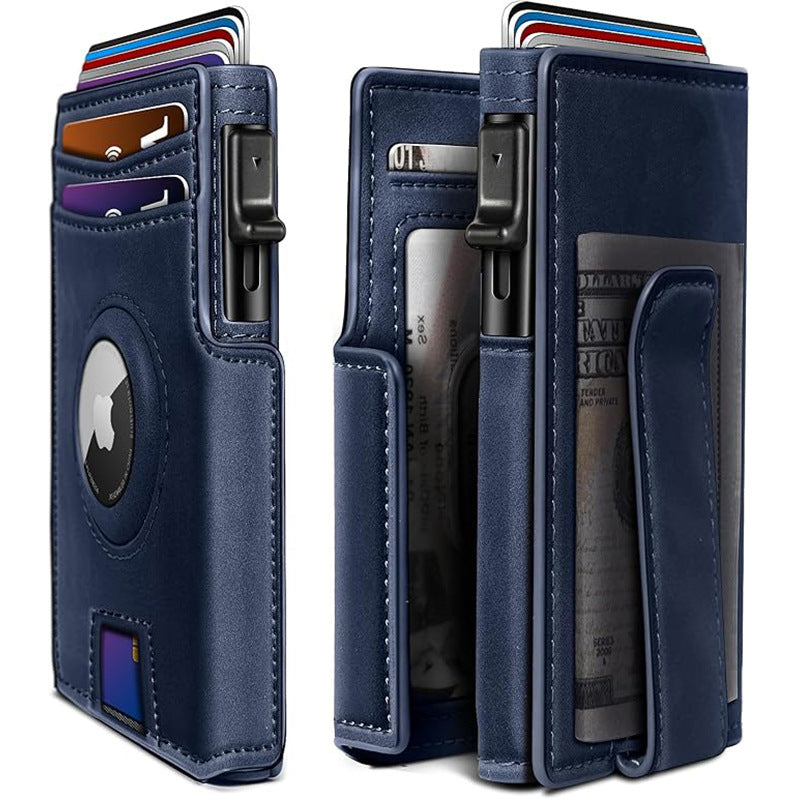 Men's Magnetic Flip Contrast Color Large Capacity Men's Wallets
