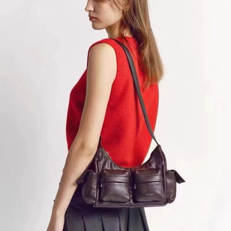 Charming Niche Saddle Song Yu Cui Crossbody Bags