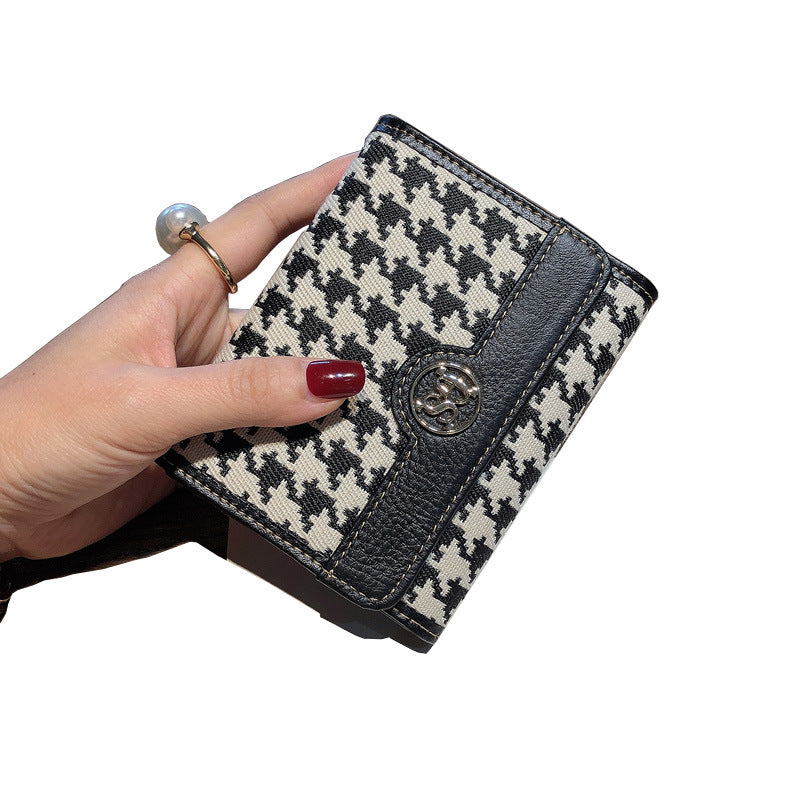 Women's Leather Short Thin Driving License Ladies Wallets
