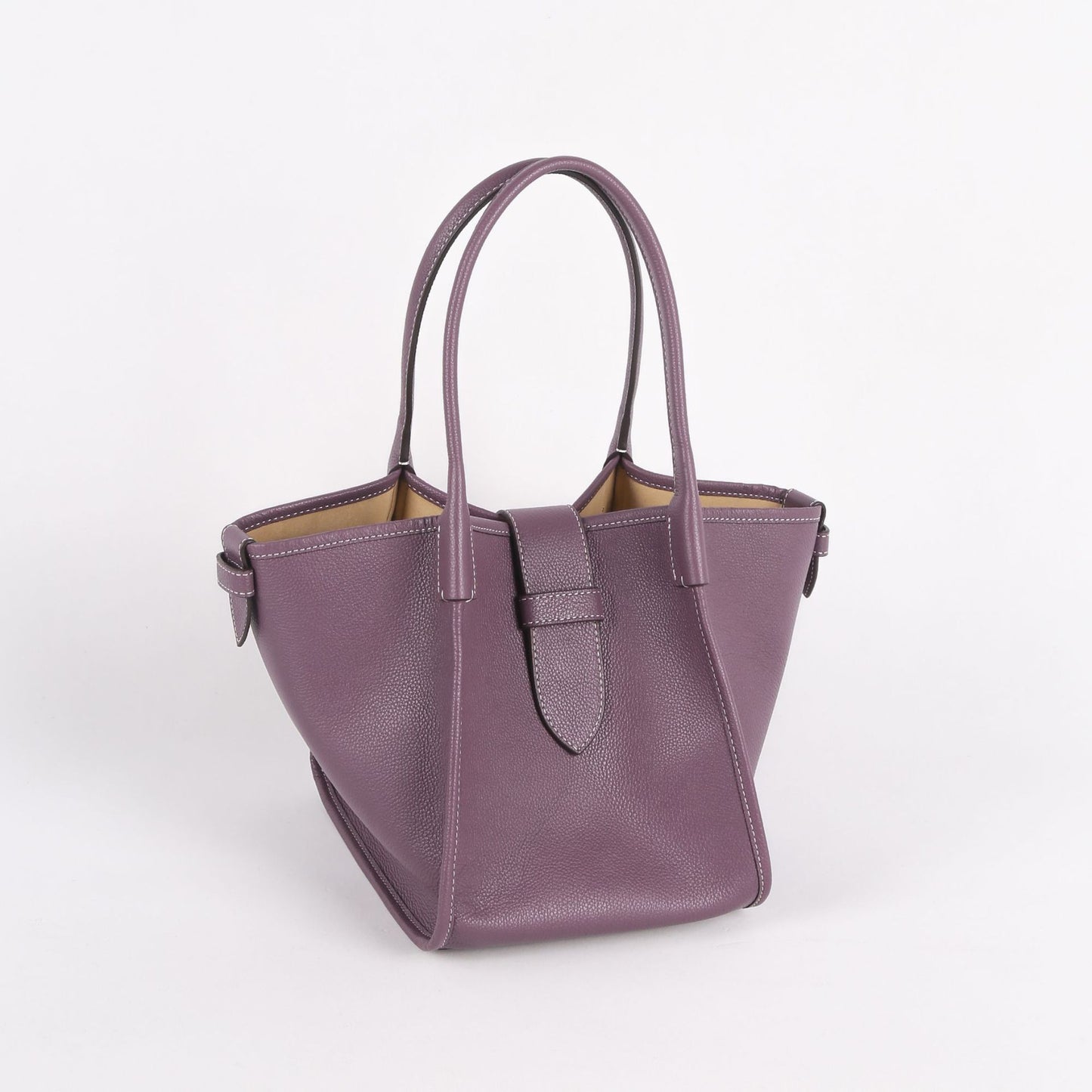 Women's First Layer Cowhide Portable Trapeze Handbags