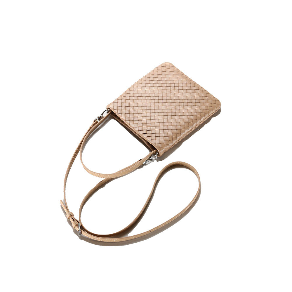 Women's Spring Sheepskin Minority Simple Woven Vintage Bags