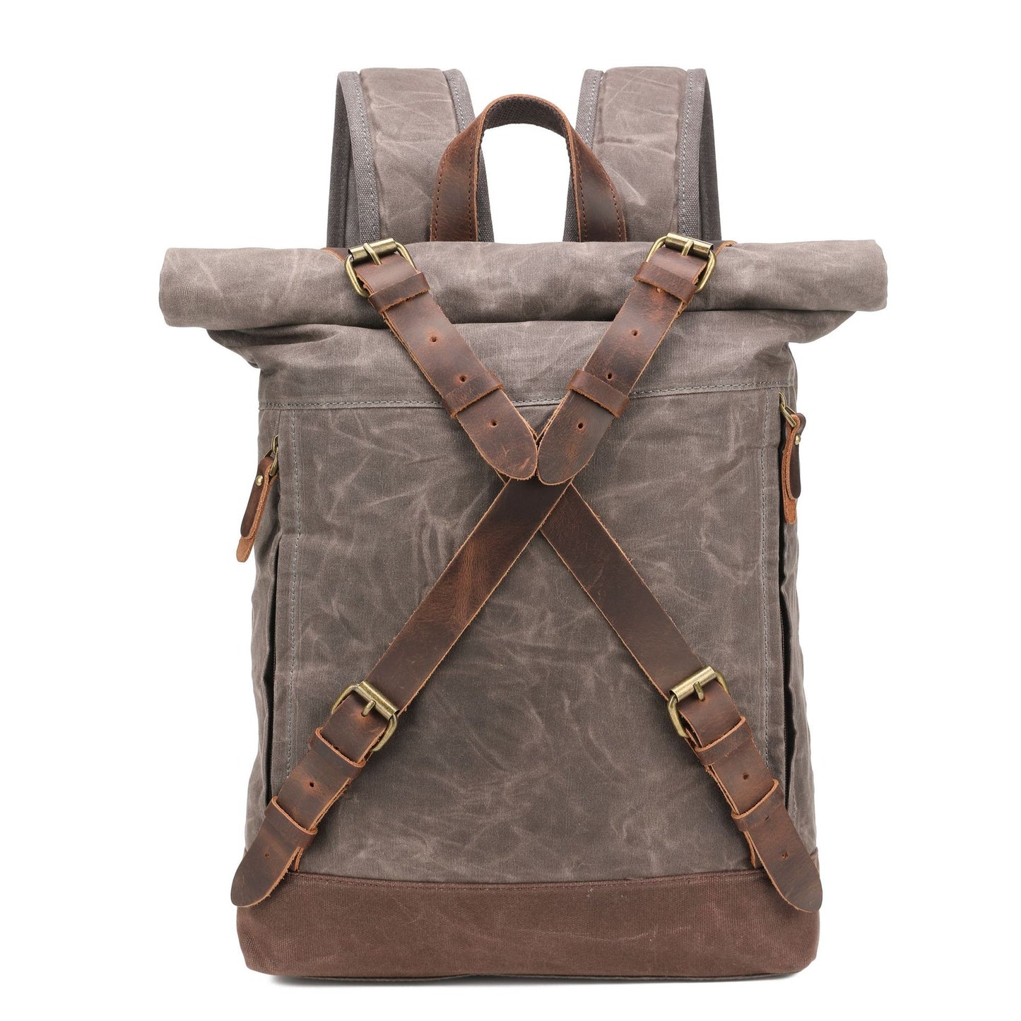 Retro Waterproof Oil Wax Canvas Crazy Backpacks