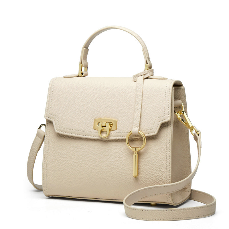 Women's First Layer Cowhide Advanced Texture Design Shoulder Bags