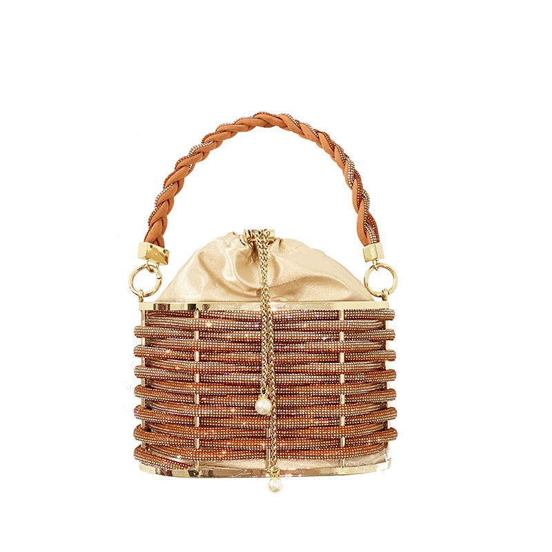 Women's Luxury Fashion Simple Hand-woven Screw Pattern Shoulder Bags