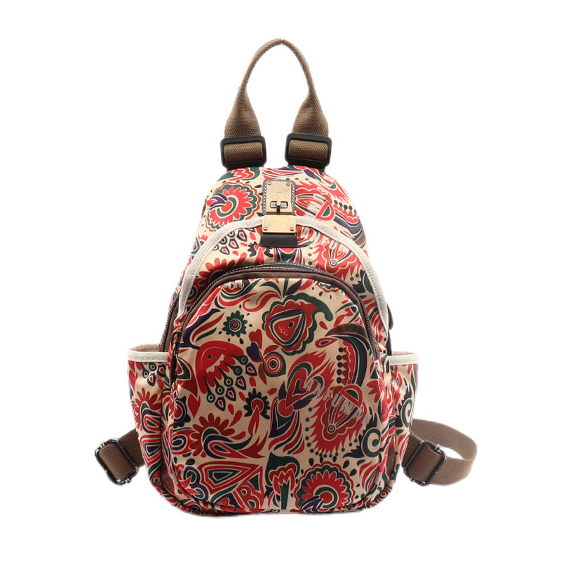 Women's Ethnic Style Oxford Cloth Large Capacity Backpacks