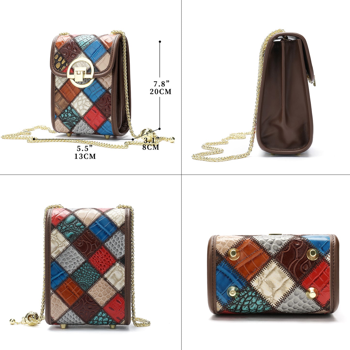 Women's Korean Style High-grade Underarm Genuine Leather Crossbody Bags