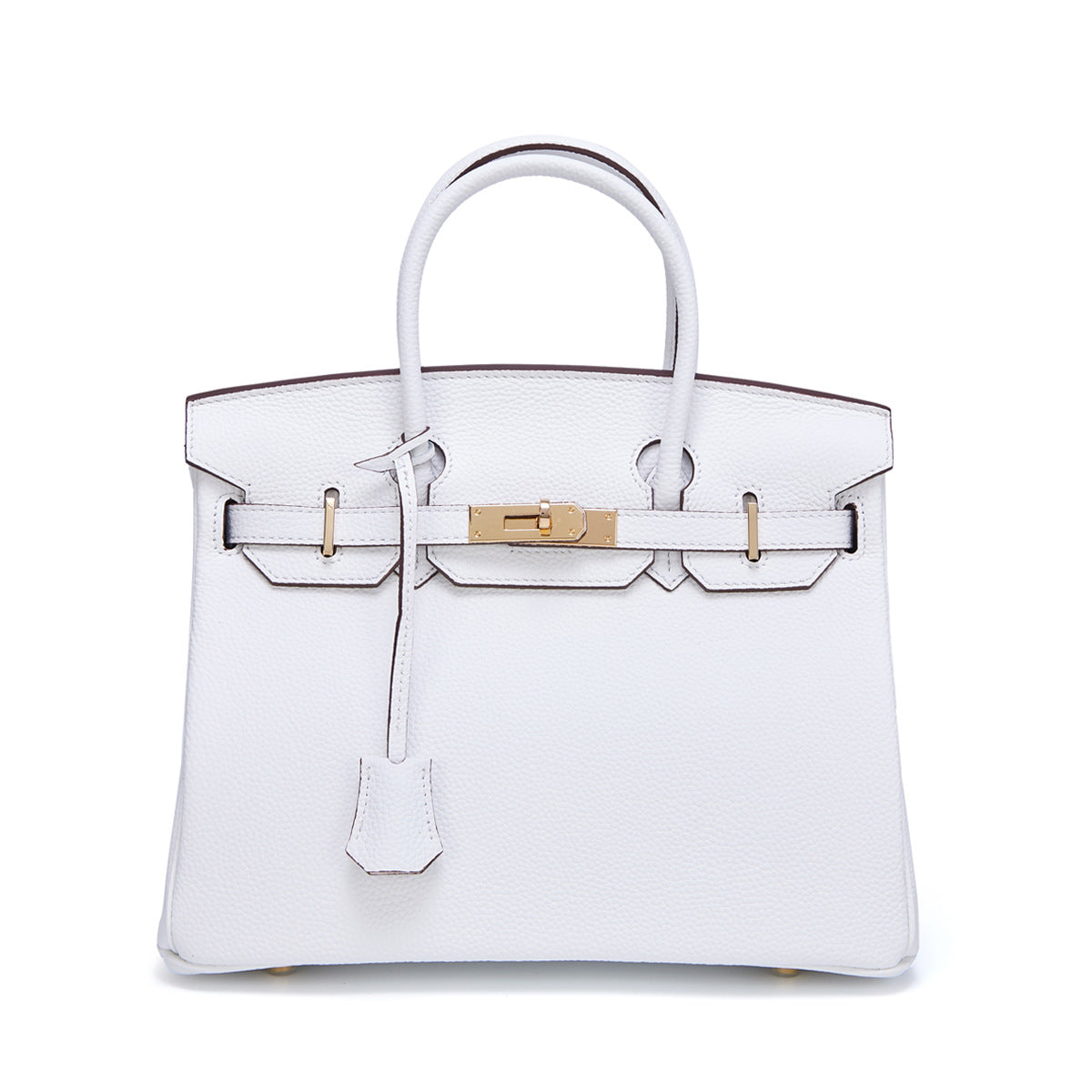 Women's Gold First Layer Cowhide Leather Large Handbags