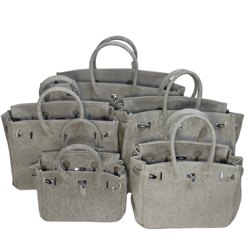 Women's Trend Creative Personalized Art Army Green Old Bags
