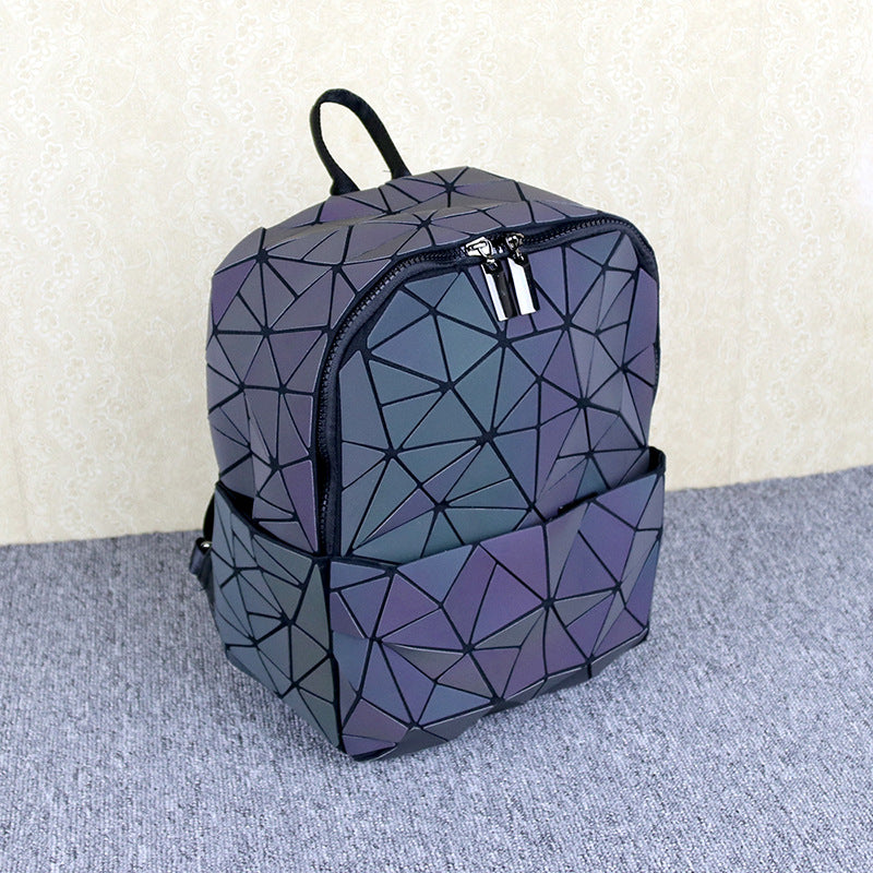 Women's & Men's & Geometric Luminous Color Changing Material Backpacks