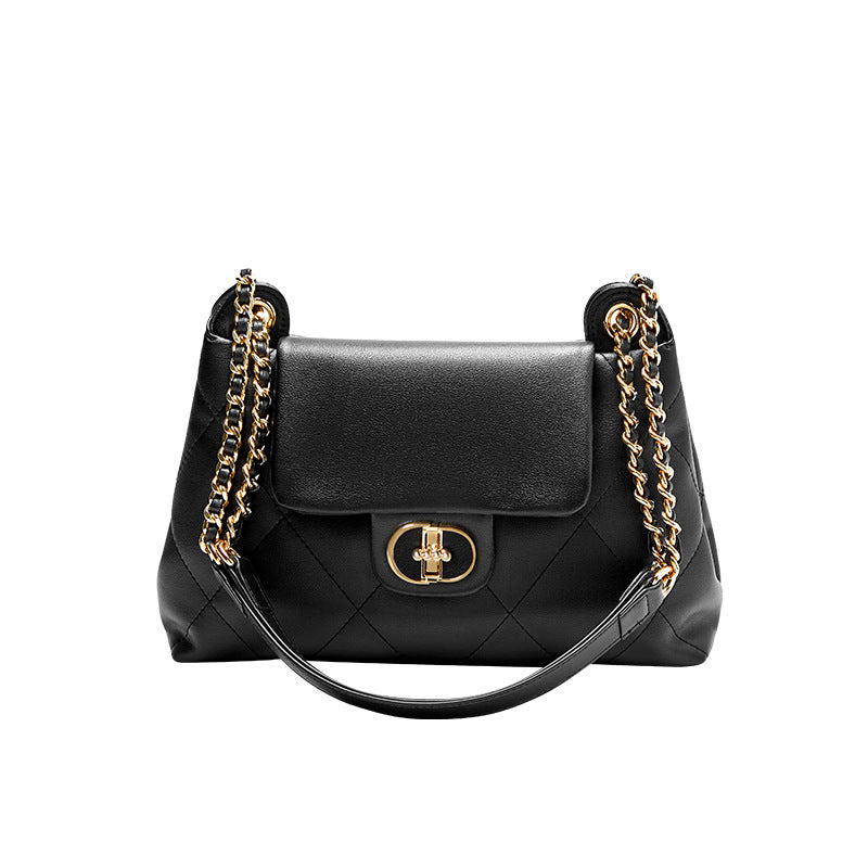 Women's High-grade Chain Commuter Genuine Leather Underarm Shoulder Bags