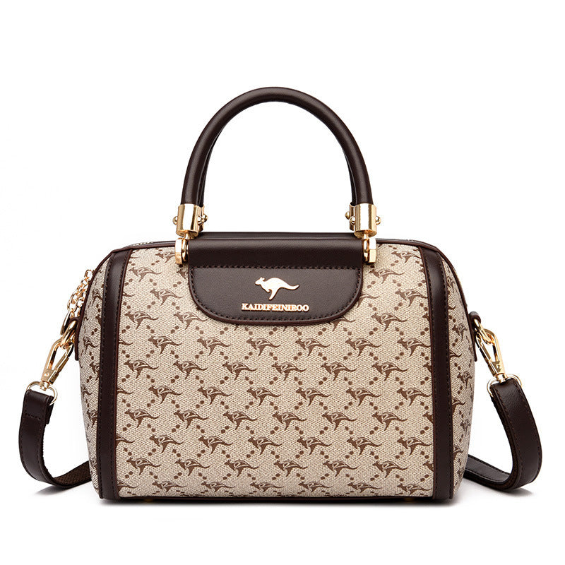 Women's Charming Fashion Printed Female Boston Handbags