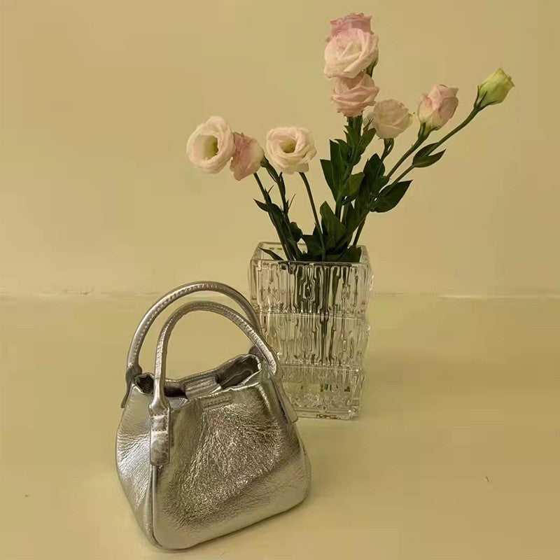 Leather Vegetable Basket Niche High-grade Fashion Bags