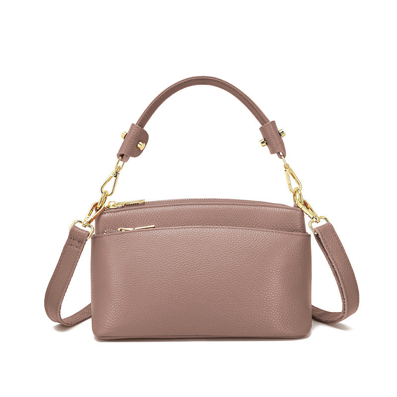 Women's Genuine Leather Commute Design Advanced Texture Shoulder Bags