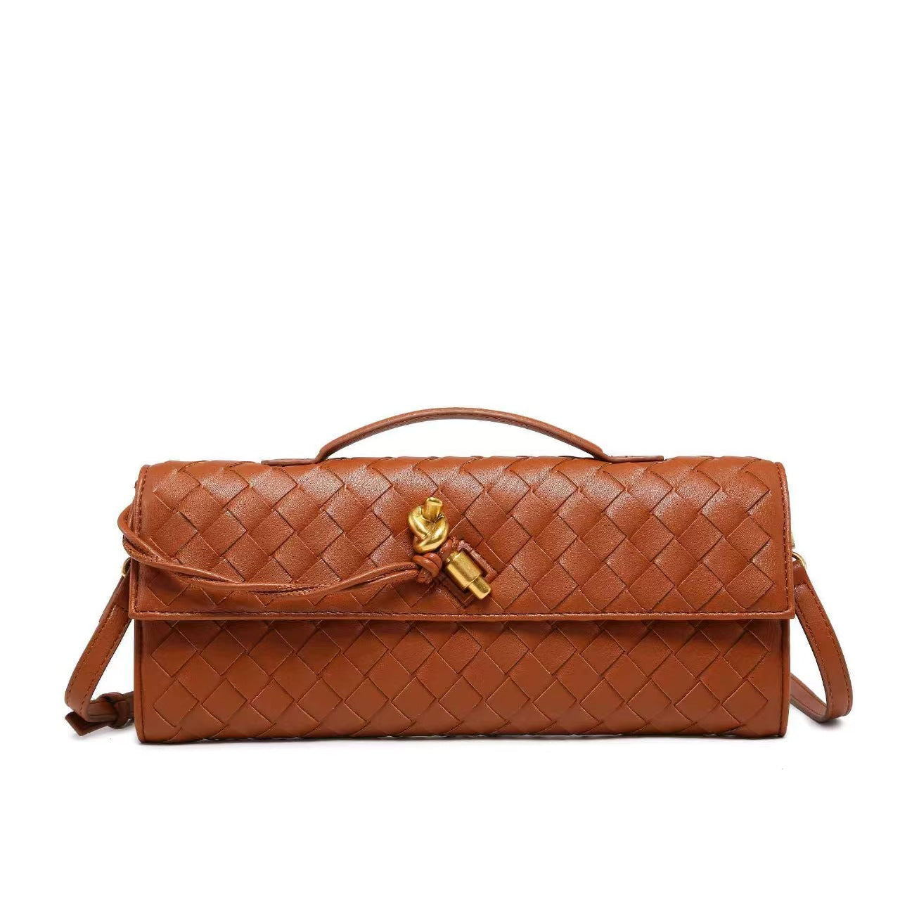 Woven Dinner French Stick Horizontal Hand Handbags