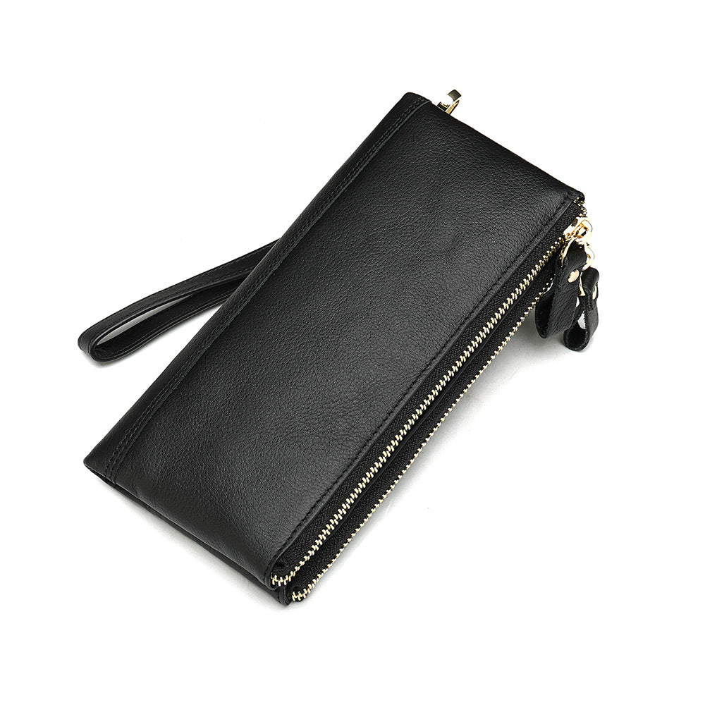 Men's Long Genuine Leather Large Capacity Zipper Men's Wallets