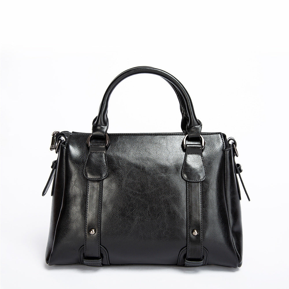 Women's Retro Fashion Genuine Leather Portable Large Capacity Handbags