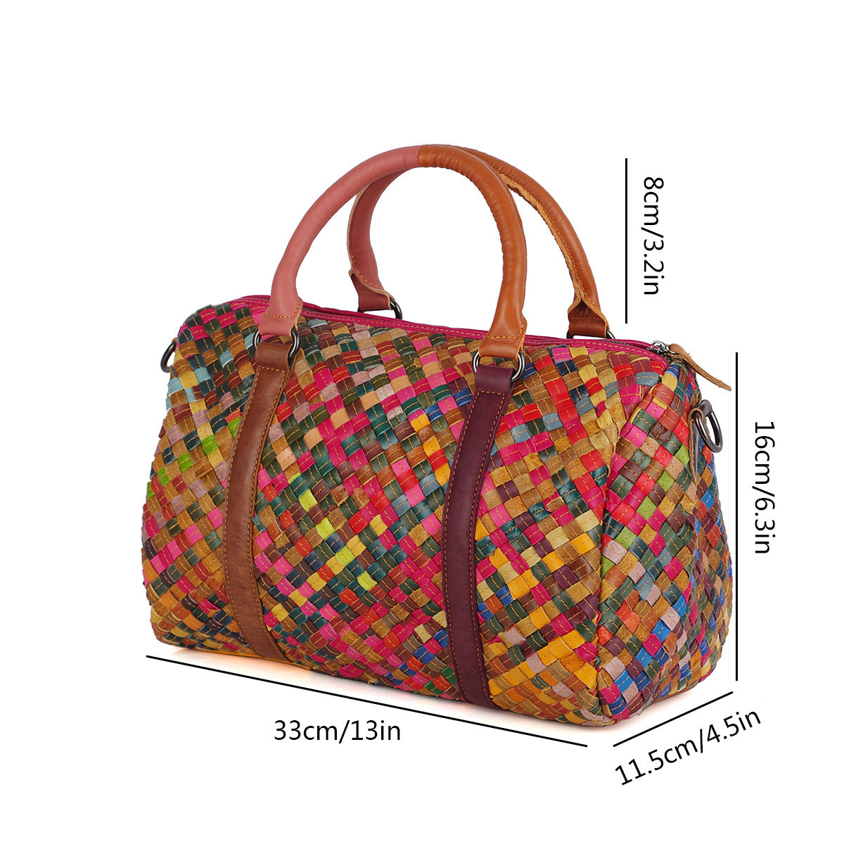 Comfortable Women's Leather Cowhide Colorful Retro Handbags