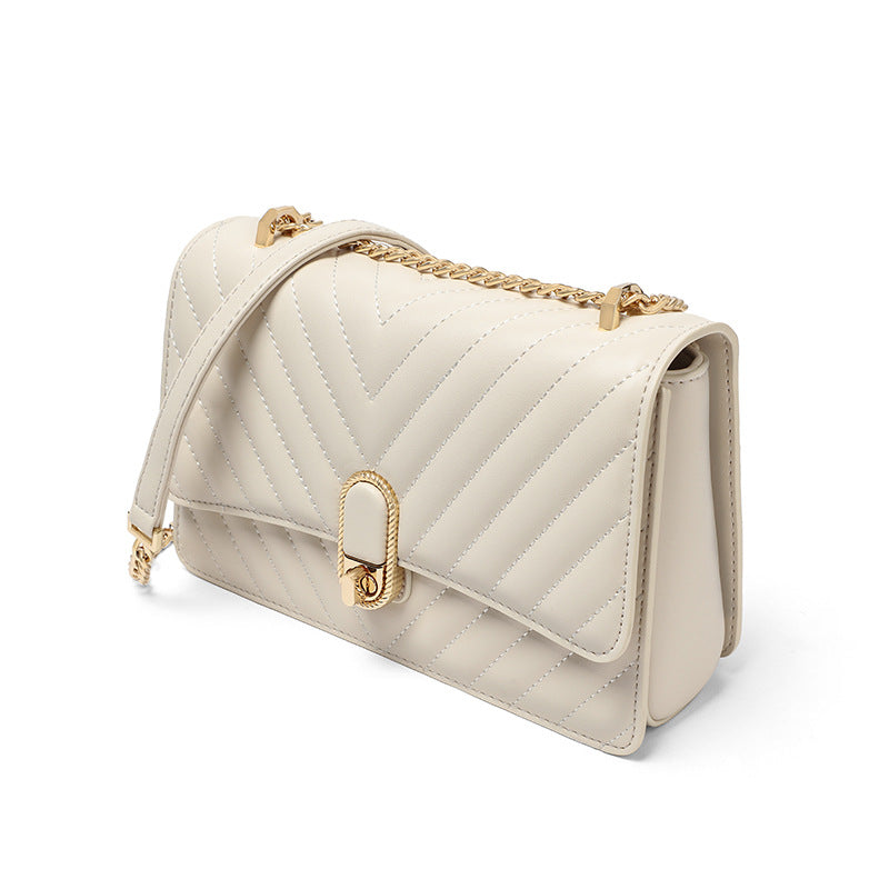 Women's Chain Light Luxury Minority Genuine Leather Crossbody Bags