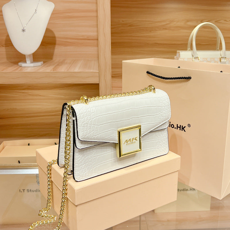 Women's Pretty Leather Chain Fashion Popular Shoulder Bags