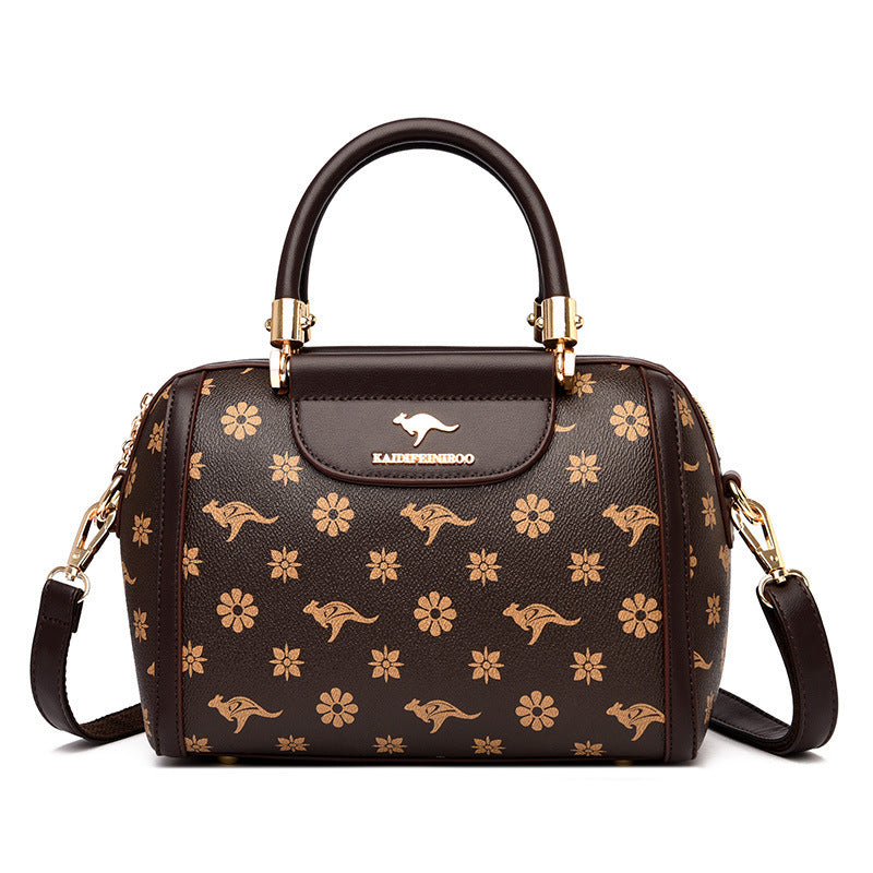 Women's Charming Fashion Printed Female Boston Handbags