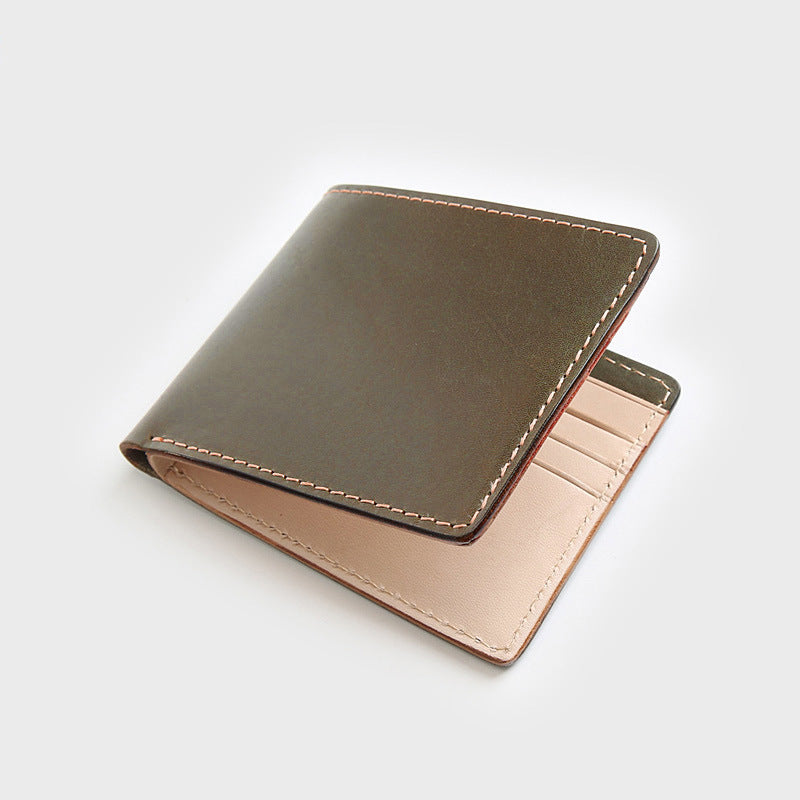 Men's Vegetable Tanned Leather Short First Layer Men's Wallets
