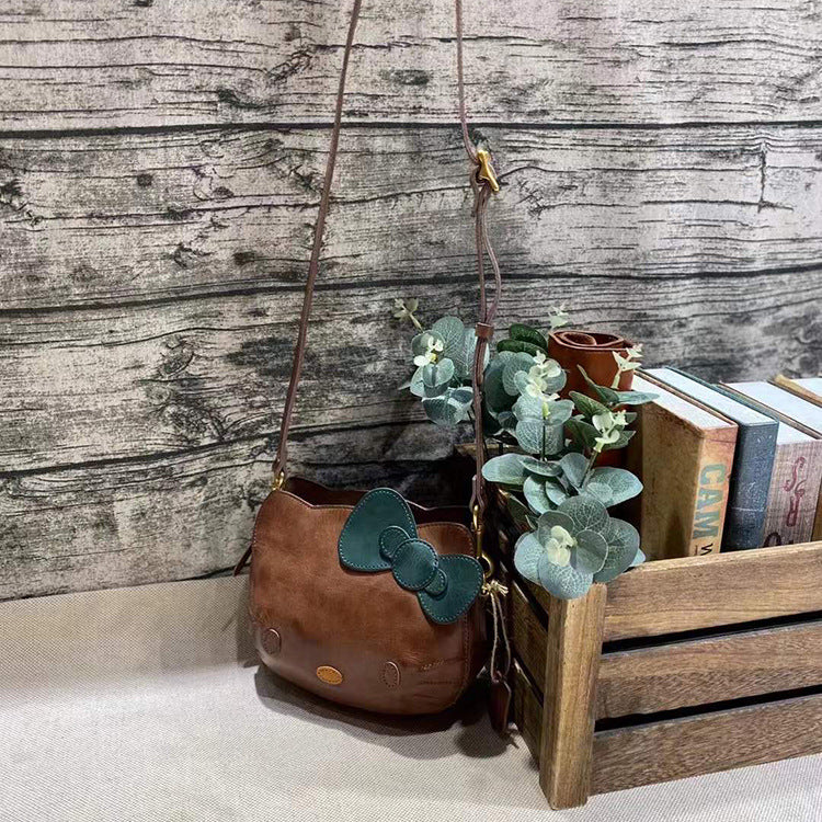 Cat Cartoon Cute Retro Large Capacity Shoulder Bags