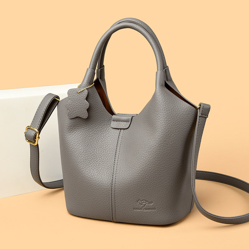 Carrying Vegetable Basket Leather Pattern High Goods Textured Handbags