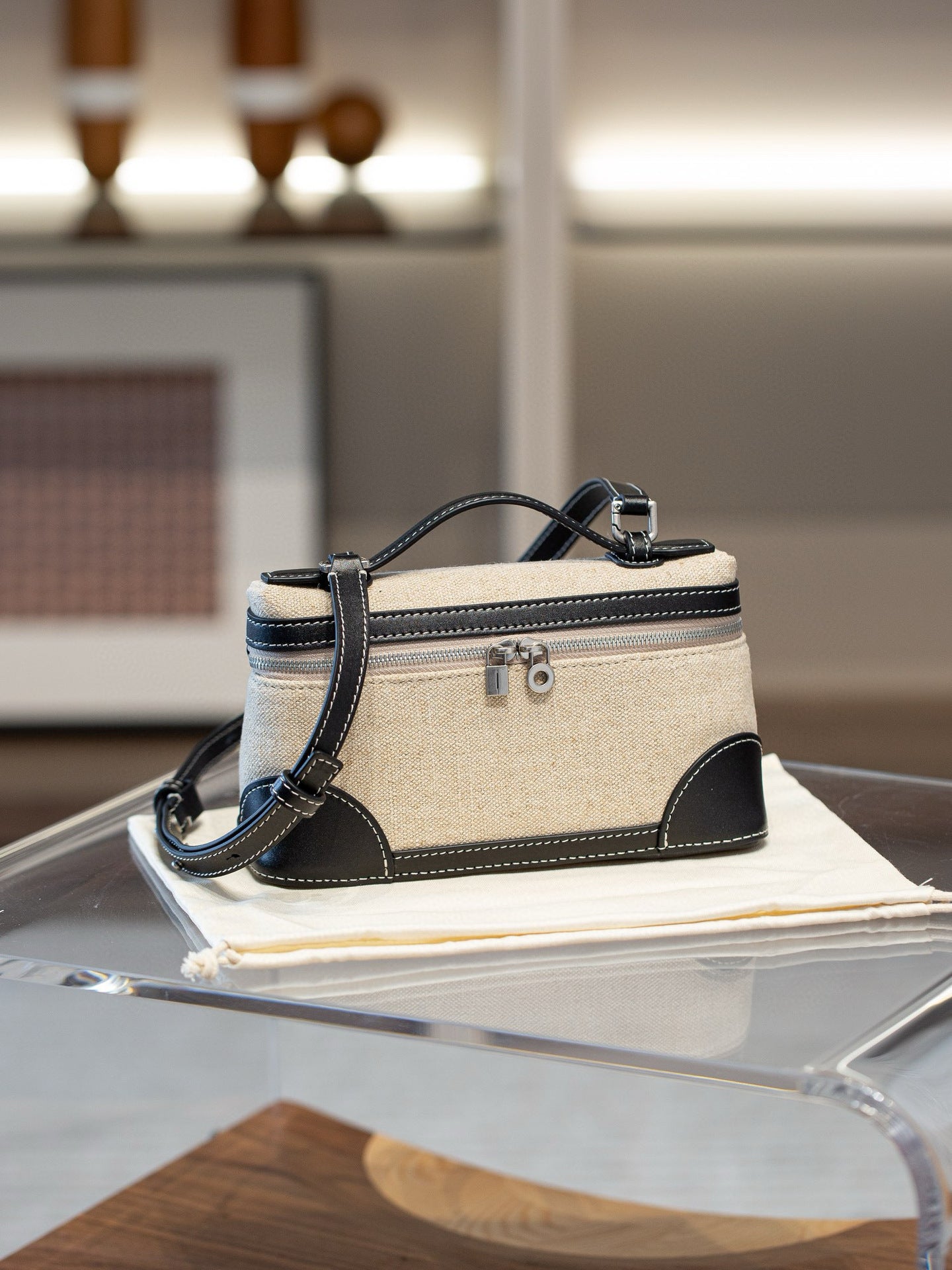 Women's High-grade First Layer Cowhide Lunch Box Bags