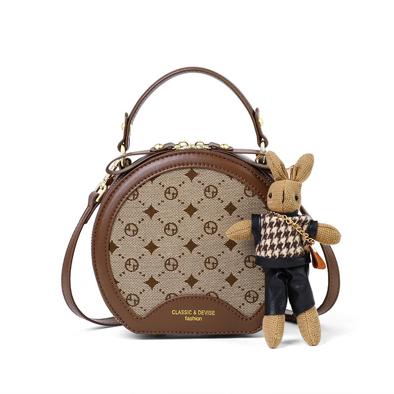 Women's Affordable Luxury Fashion High Sense Round Crossbody Bags