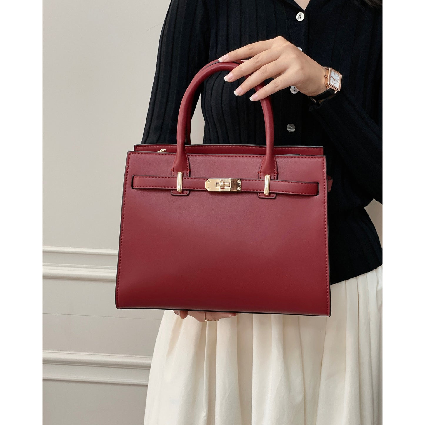 Women's Red Elegant Wedding Mother's Mother-in-law High-grade Shoulder Bags