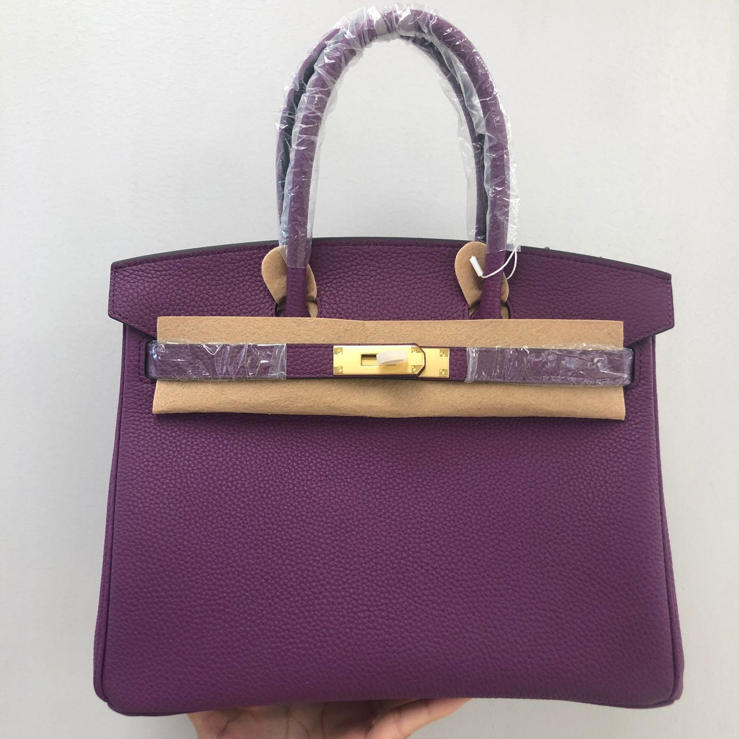 Women's Leather Line Imported Calfskin Lychee Pattern Bags