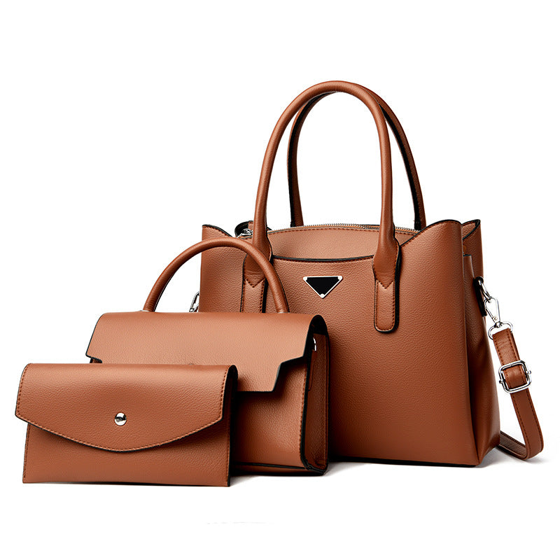 Women's High-grade Three-piece Versatile Large Capacity Commuter Handbags
