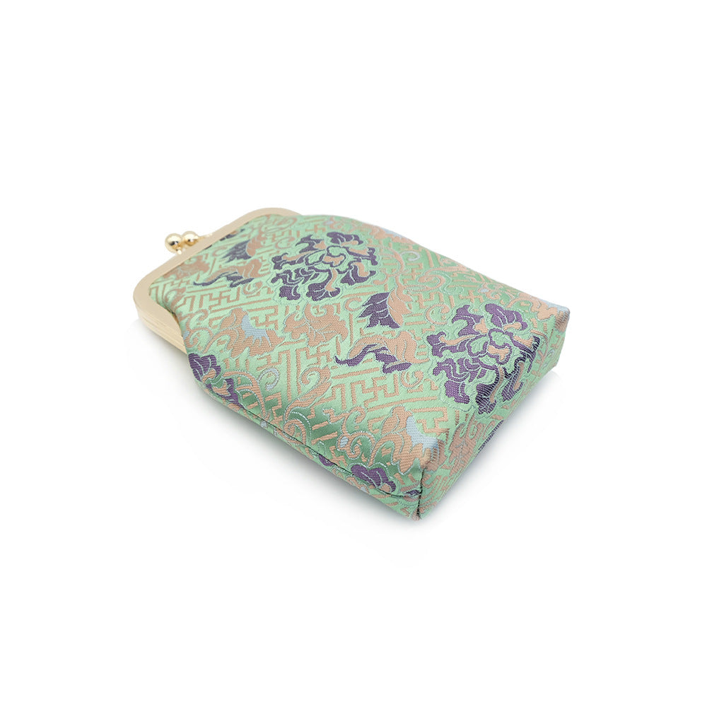 Chinese Style Retro Song Dynasty Brocade Pouch With Han Crossbody Bags