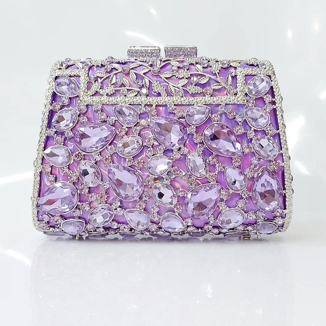 Women's Attractive Diamond Banquet Full Clutch Evening Bags