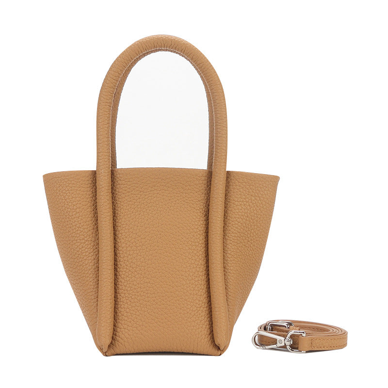 Women's Korean Niche Vegetable Basket Top Layer Shoulder Bags