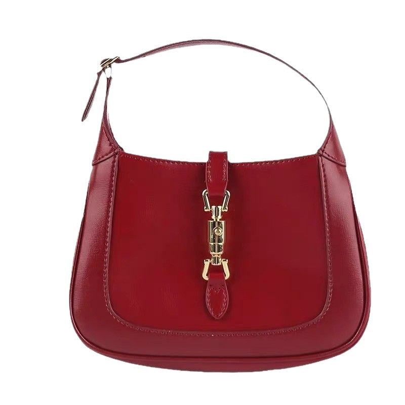 Women's Tide Graceful Underarm Red Wedding Simple Armpit Bags