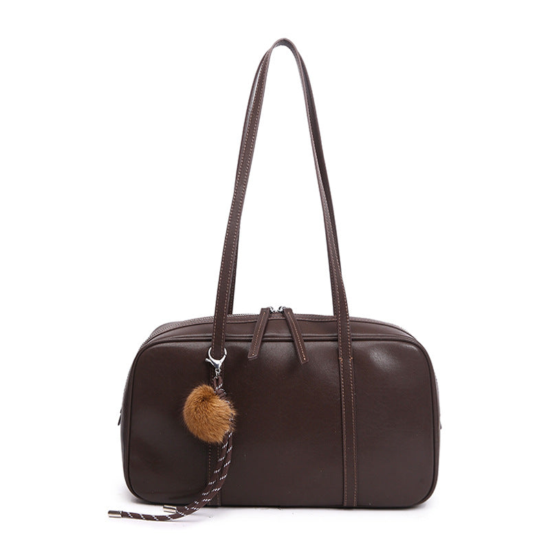 Women's Genuine Leather Fashion High Sense Boston Shoulder Bags