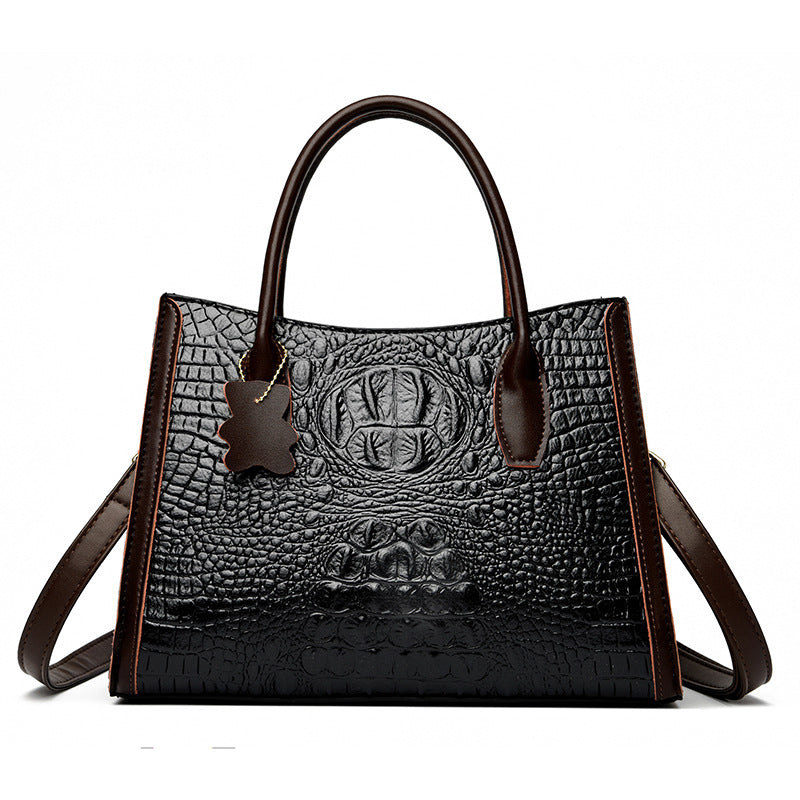 Women's Large Capacity Fashion Crocodile Pattern Mom Handbags