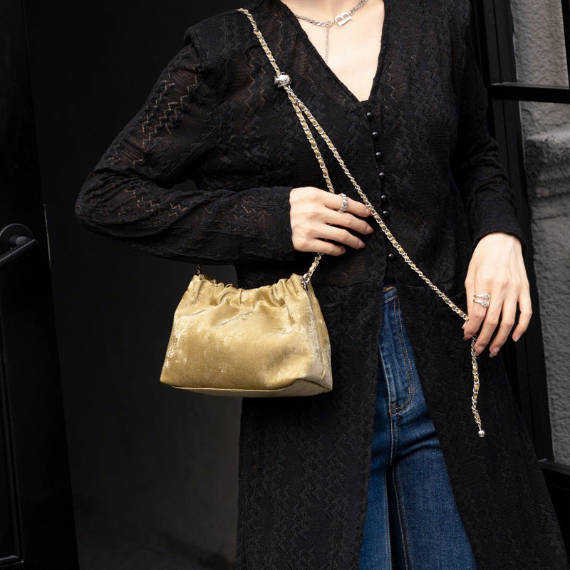 Women's Genuine Leather Summer Cloud Simple National Shoulder Bags