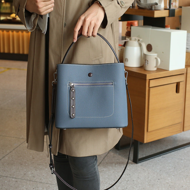 Women's Genuine Leather Large Capacity Portable Advanced Crossbody Bags