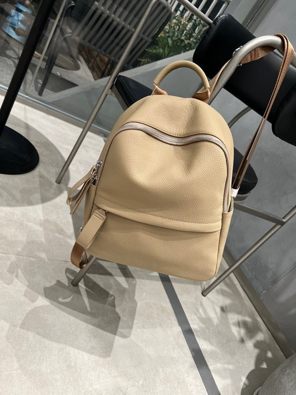 Women's First Layer Leather Large Capacity Commuter Backpacks
