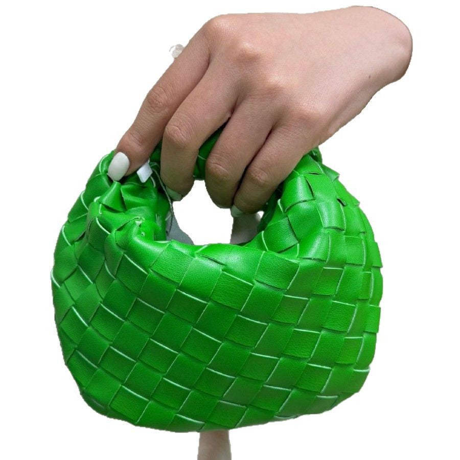 Mini Hand-held Dumpling Hand-woven Cloud Croissant Handbags
