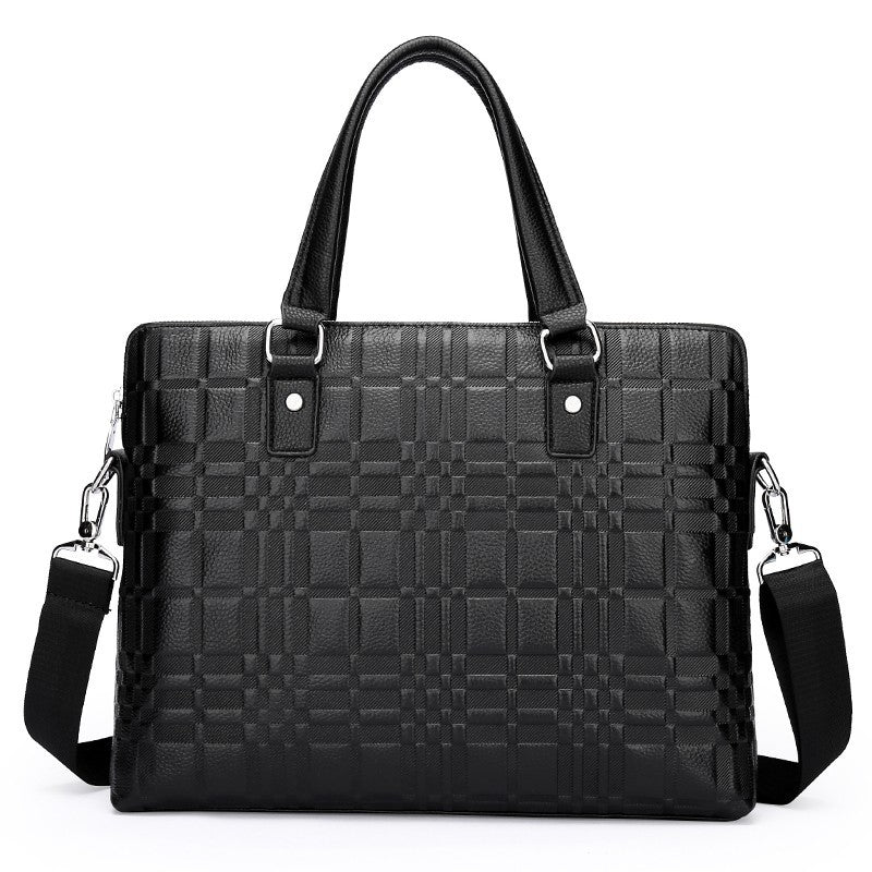Men's Genuine Leather Business Horizontal Computer Boutique Men's Handbags
