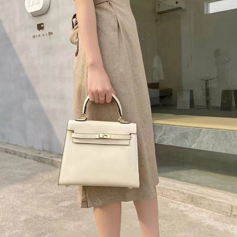 Women's Summer Versatile Genuine Leather Kelly Shake Shoulder Bags