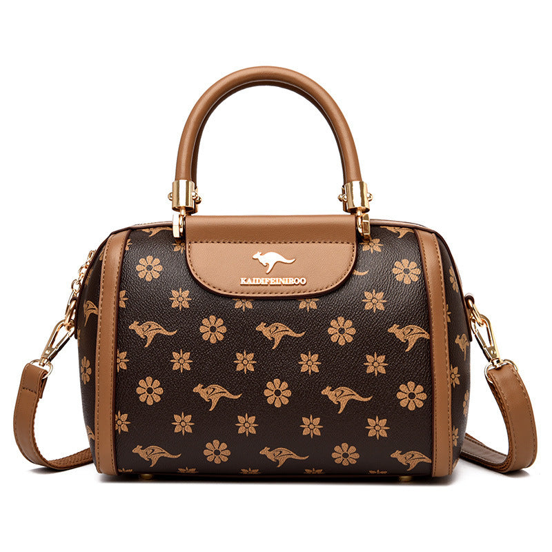 Women's Charming Fashion Printed Female Boston Handbags
