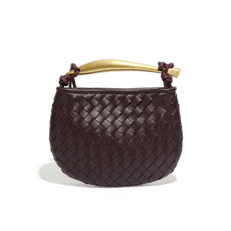 Women's Handmade Woven Fashion Leisure Mini Dumpling Crossbody Bags