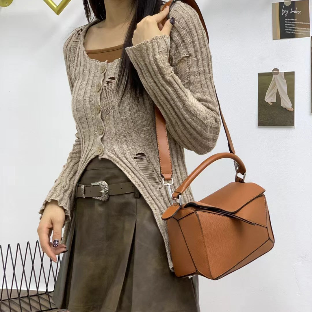 Women's Unique Design Simple Fashion Stitching Crossbody Bags
